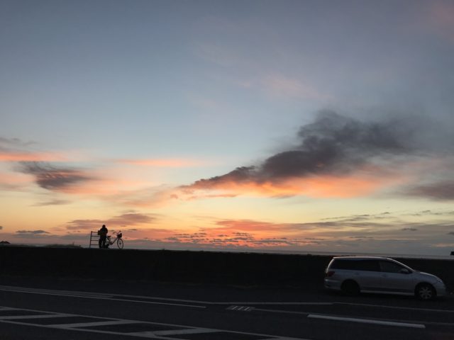 七里御浜　朝焼け　sunrise